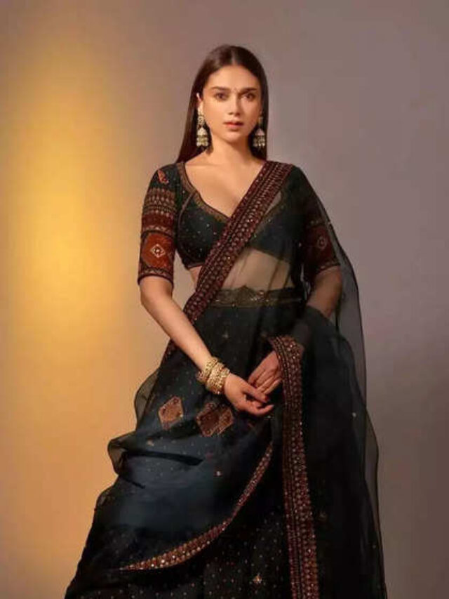 In ethnic ensembles, Aditi Rao Hydari gracefully embraces traditions.